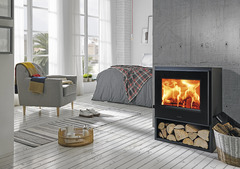 Poêle à bois "Borneo-s Ecodesign" noir mat - 6,7 kW - Panadero - Brico Dépôt