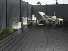 Lame de terrasse composite "Neva" gris - GoodHome - Brico Dépôt