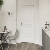 Bloc-porte 3 panneaux droite "Ordesa" blanc - L. 83 cm - Brico Dépôt