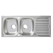 Évier de cuisine inox "turing" - 2 cuves - Brico Dépôt