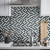 Mosaïque "Tarente" mix gris/noir/blanc - l. 30 x L. 30 cm - Colours - Brico Dépôt