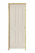 Bloc porte 4 panneaux poussant gauche H. 204 cm x Ep. 4 cm x l. 83 cm  - Brico Dépôt