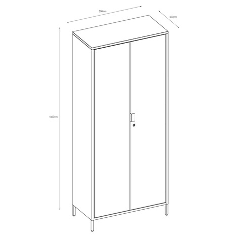 Armoire métal H.180 x l.80 x P.40 cm - Cooke and Lewis - Brico Dépôt