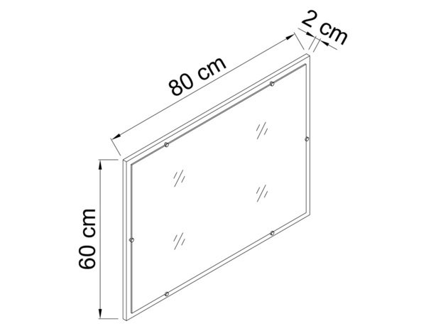 Miroir decor scandinave "style" l.80 x h.60 x p.2 cm - Brico Dépôt