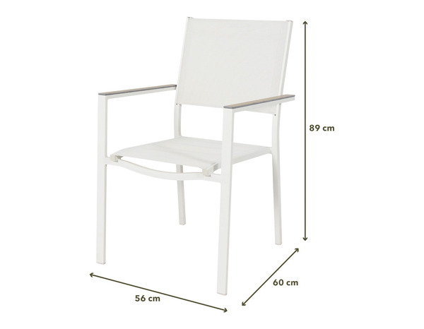 Fauteuil aluminium blanc Camalis - Blooma - Brico Dépôt